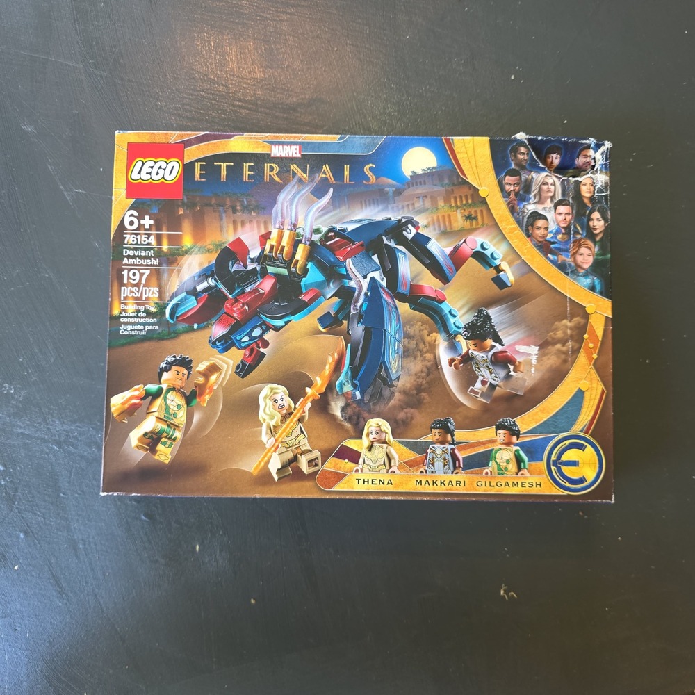LEGO Marvel Eternals Deviant Ambush 76154 Building Set 3 Figs Box Damage